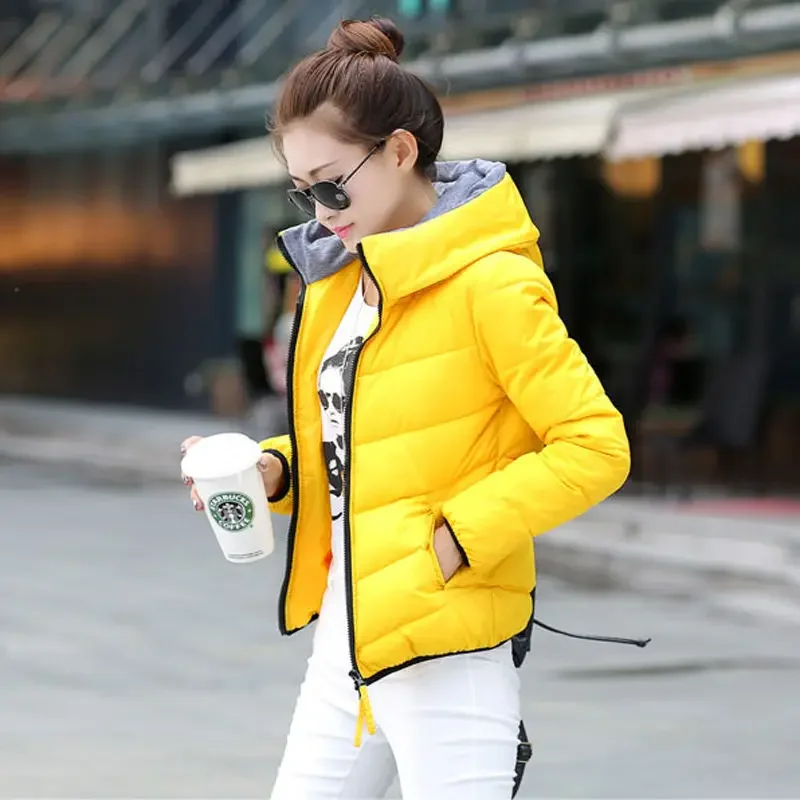 เสื้อโค้ทผู้หญิงสีแดงบุนวมสั้น - Modern Korean Lifestyle บทวิจารณ์และราคา
